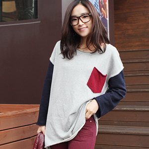 TS8425-1209-S218/포켓컬러배색롱티