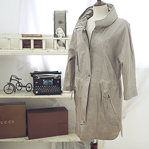 ▼JK7110-1210-R85/리얼펀칭가죽코트